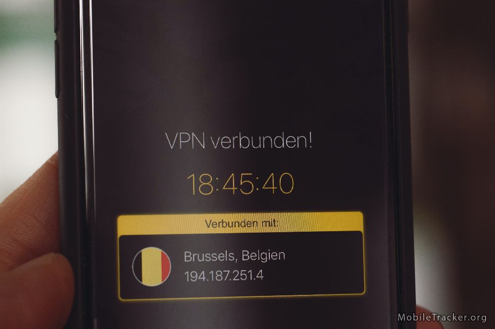 vpn connection phone status creen