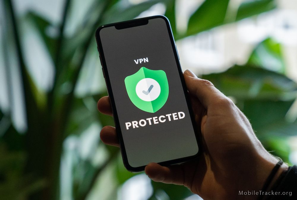 vpn protected phone screen